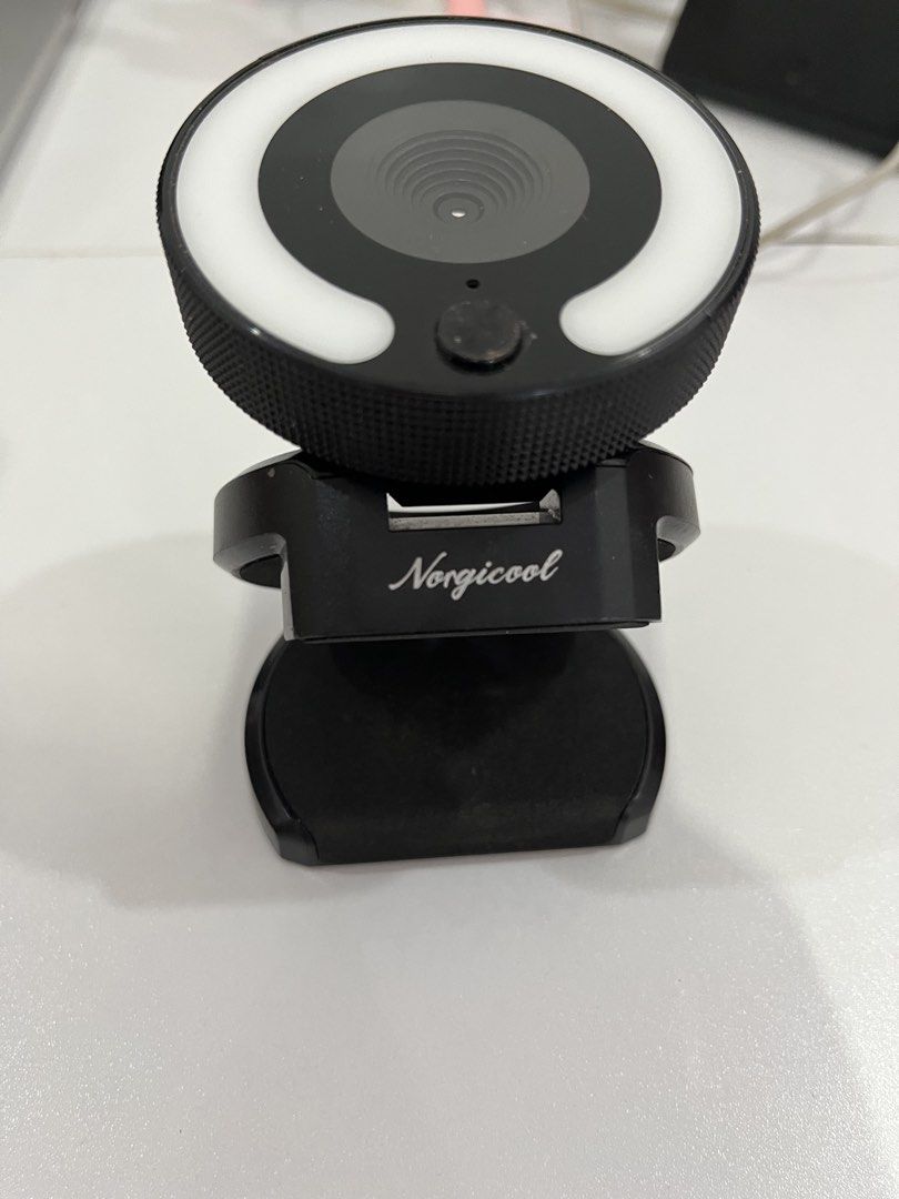 Norgicool Webcam with Ring Light (Category: Webcams) located in Rizal. Submitted by oncelove143 (Listing ID 1471142266, Image 1). Description: bought this for 3k - Brand/Model: Norgicool webcam in a compact black housing - Built-in ring light around the lens for better lighting during calls - Plug-and-play USB connectivity for instant use with no complicated setup - Easy-mount design fits securely on top of laptops and monitors - Ideal for Zoom c