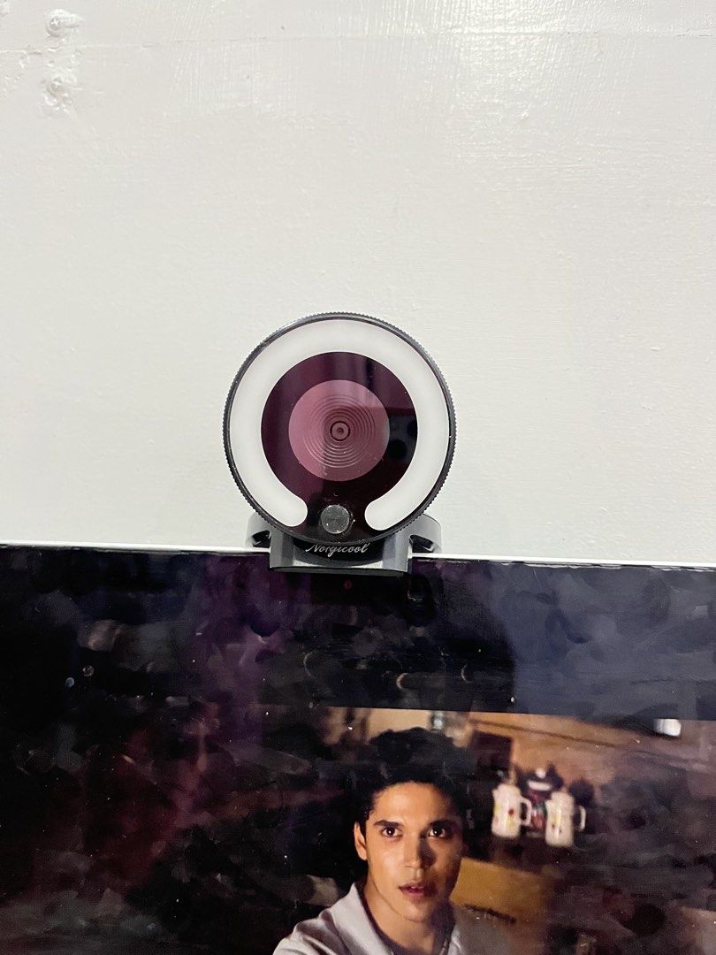 Norgicool Webcam with Ring Light (Category: Webcams) located in Rizal. Submitted by oncelove143 (Listing ID 1471142266, Image 2). Description: bought this for 3k - Brand/Model: Norgicool webcam in a compact black housing - Built-in ring light around the lens for better lighting during calls - Plug-and-play USB connectivity for instant use with no complicated setup - Easy-mount design fits securely on top of laptops and monitors - Ideal for Zoom c
