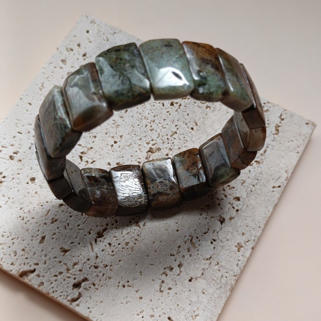 Ocean Jasper Bangle (Category: Bracelets) located in Manila. Submitted by enchantra_gems (Listing ID 1471197595, Image 1). Description: 🌊 OCEAN JASPER BANGLE BRACELET Add a touch of natural elegance to your everyday style with this beautiful Ocean Jasper Bangle. Featuring unique natural patterns and earthy colors, each piece has its own charm. ✨ Stone: Natural Ocean Jasper ✨ Bead Size: 15 mm ✨ Bracelet Size: 16–17 cm ✨ Price: ₱380 💎 Associated 