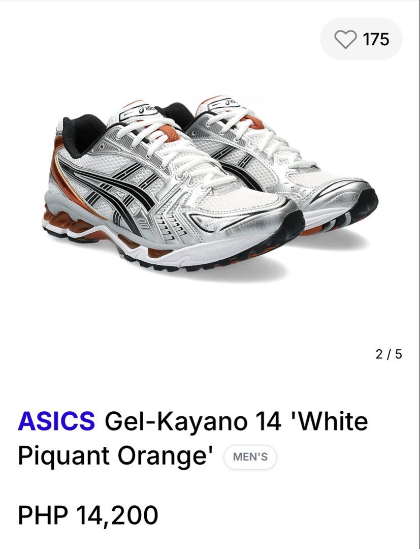 Original Asics Gel-Kayano 14 💯 (Category: Sneakers) located in Tarlac. Submitted by outsource.psg (Listing ID 1471194198, Image 2). Description: Original Asics Gel-Kayano 14 💯 7.5 men / 8 to 8.5 women Like New (Solid sa personal) P3850 + SF Dm Sure Buyer .