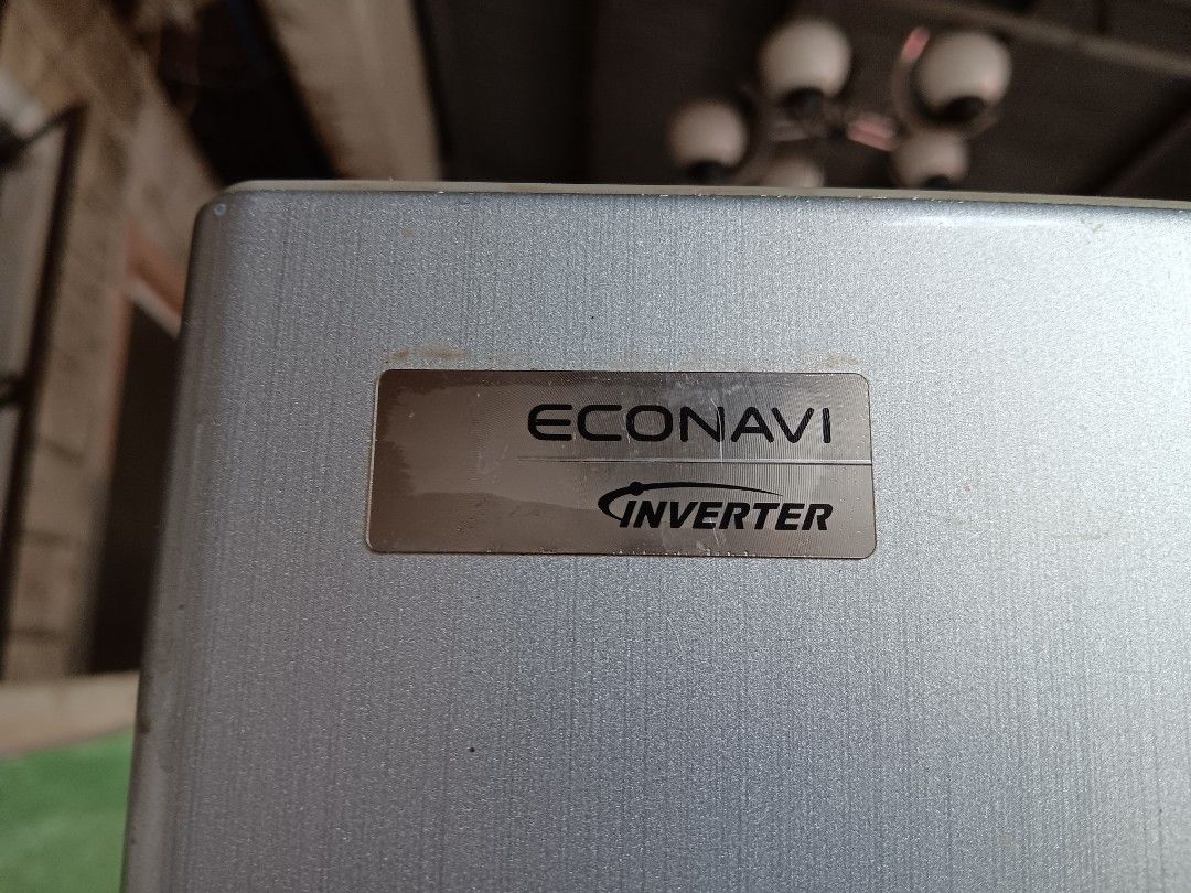 Panasonic Econavi Inverter Double Door Refrigerator (Category: Refrigerators and Freezers) located in Las Pinas. Submitted by jesus1smysavi0r (Listing ID 1471157321, Image 3). Description: - Brand: Panasonic - Type: Double door refrigerator with Econavi inverter technology - Color/Finish: Silver brushed metal - Efficiency: Energy-saving inverter compressor keeps food fresh - Condition: Clean interior compartments - Included: Original instruction 
