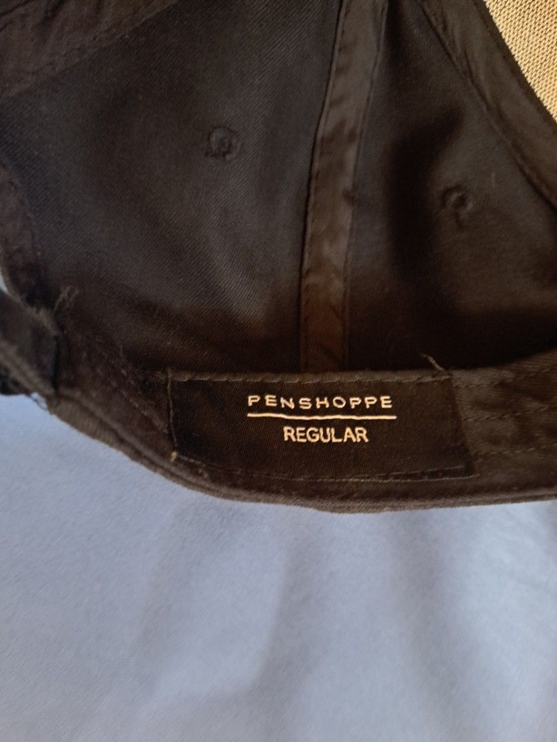 Penshoppe Regular Caps (Bundle of 2 with 1 free) (Category: Caps & Hats) located in Manila. Submitted by yselles__ (Listing ID 1471135281, Image 2). Description: - Bundle of 2 stylish Penshoppe caps - 2 light pink caps: One features 3 black stripes, the other has 'BAD HABITS' text embroidery - 1 black cap: Features striking yellow 'CAUTION' tape cross embroidery - Authentic Penshoppe black interior branding tags - Adjustable strap closure at the 