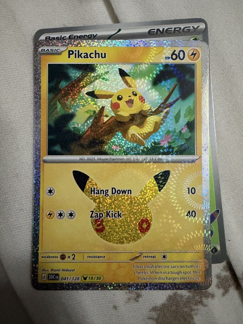 Pikachu #041/128 Pokemon 30th Celebration (Category: Raw Singles) located in Marikina City. Submitted by jpcollectiblesph (Listing ID 1471267356, Image 1). Description: .