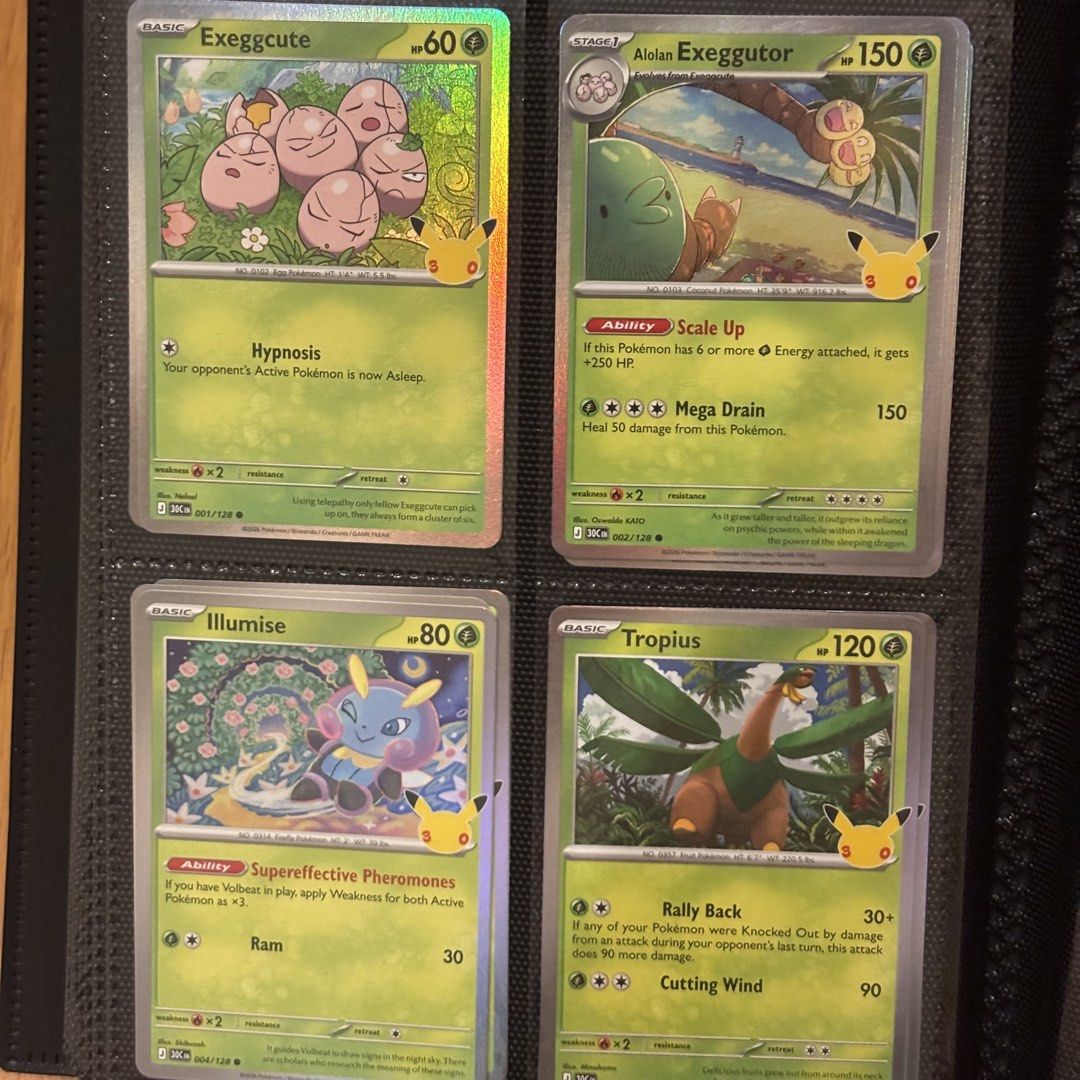 Pokemon 30th Common Cards (Part 1) (Category: Raw Singles) located in Las Pinas. Submitted by barbieia (Listing ID 1471091365, Image 1). Description: 💛 cards are at ₱30 each unless otherwise specified in the picture 💛 will include a free random Pokemon 30th card for a minimum spend of ₱700 💛 some cards have multiple copies in case you’re interested in more than one.
