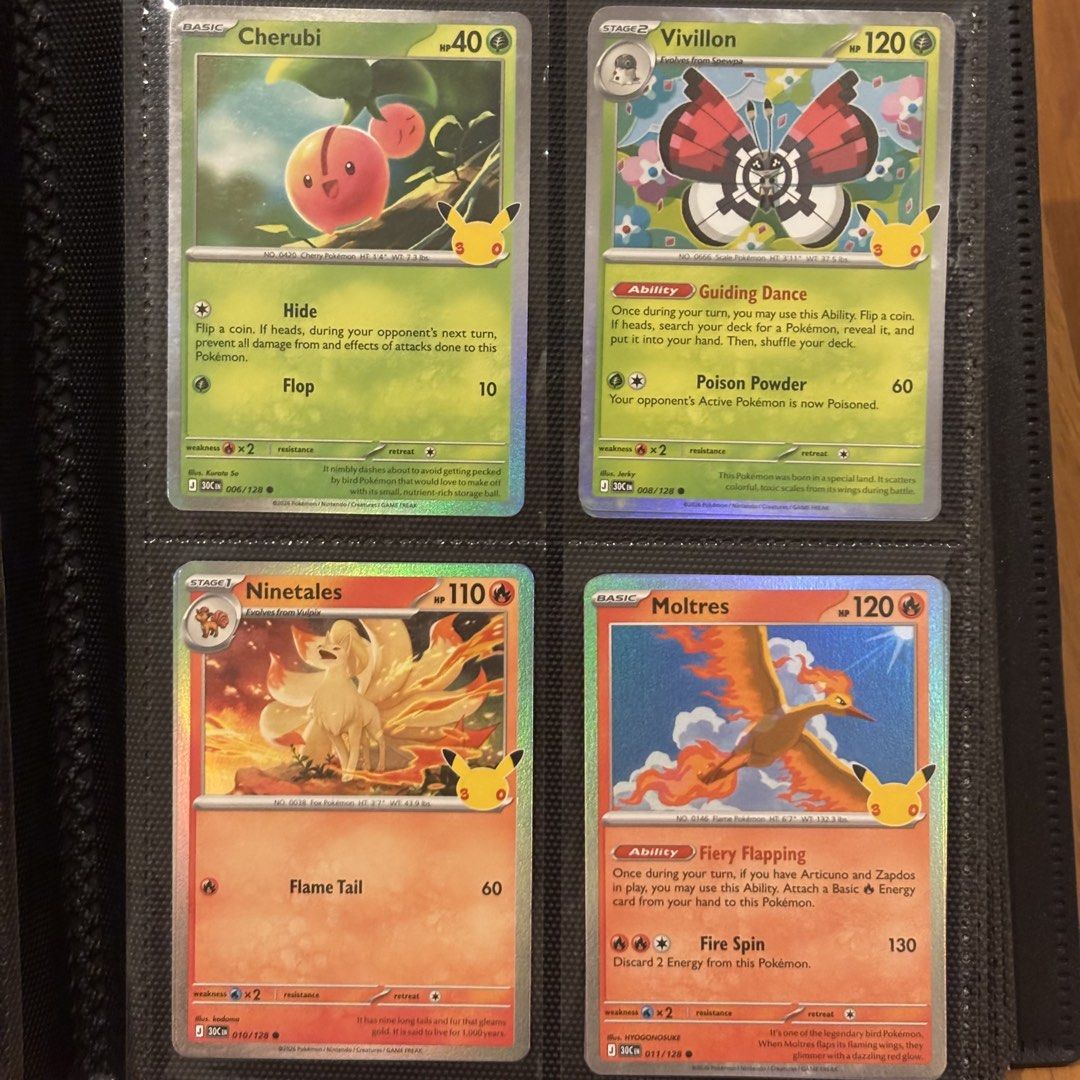 Pokemon 30th Common Cards (Part 1) (Category: Raw Singles) located in Las Pinas. Submitted by barbieia (Listing ID 1471091365, Image 2). Description: 💛 cards are at ₱30 each unless otherwise specified in the picture 💛 will include a free random Pokemon 30th card for a minimum spend of ₱700 💛 some cards have multiple copies in case you’re interested in more than one.