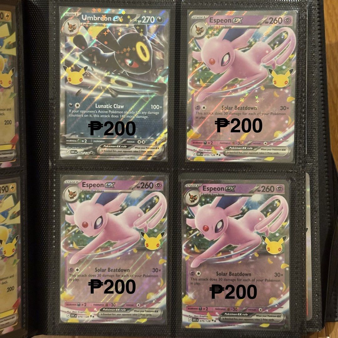 Pokemon 30th EX Cards (Category: Raw Singles) located in Las Pinas. Submitted by barbieia (Listing ID 1471089894, Image 2). Description: 💛 EX cards are at ₱250 each unless otherwise specified in the picture 💛 will include a free random Pokemon 30th card for a minimum spend of ₱700.