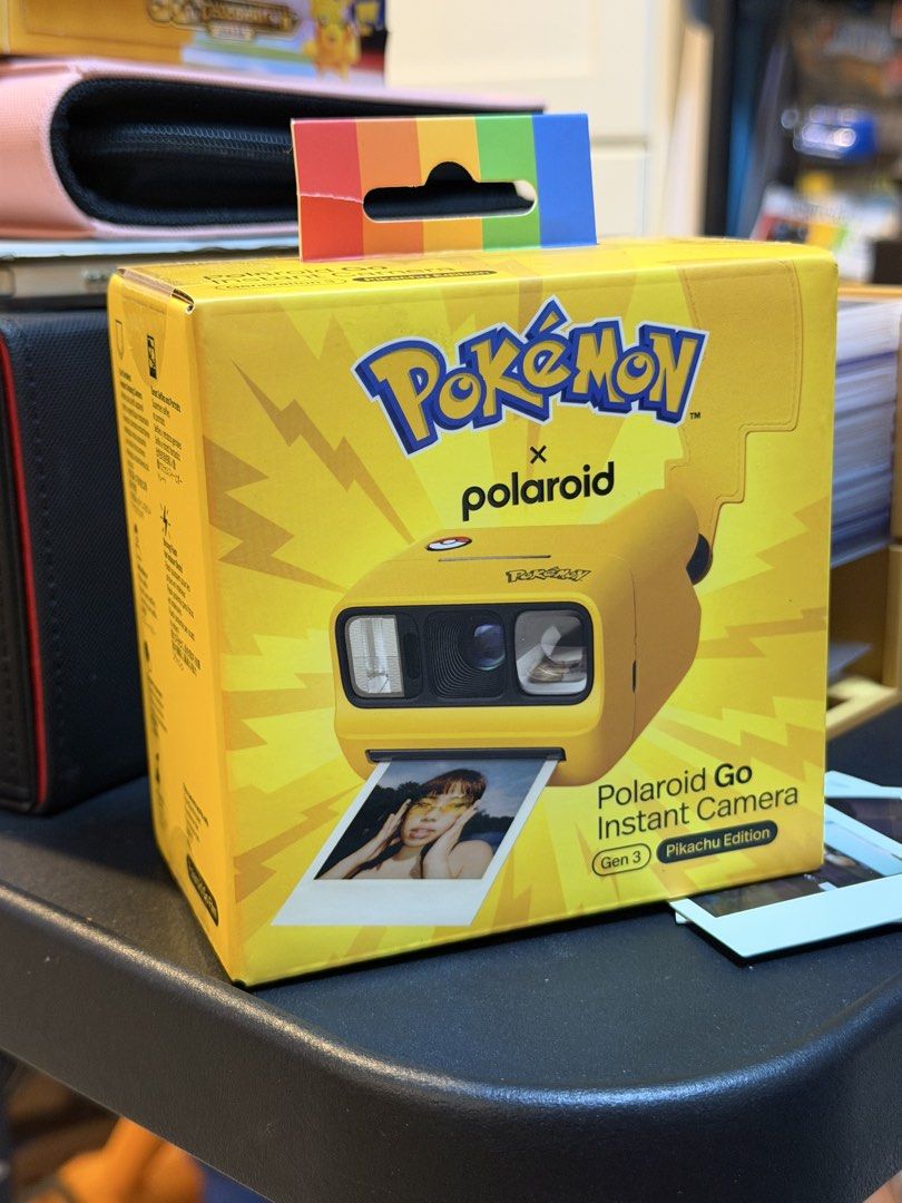Pokémon x Polaroid Go Instant Camera Pikachu Edition Gen 3 (Category: Cameras) located in Taguig. Submitted by jvruanto (Listing ID 1471206981, Image 1). Description: Item/Stock on Hand - Officially licensed Pokémon x Polaroid Pikachu Edition instant camera (Gen 3) - Bright yellow body with iconic Pikachu packaging and design - Compact analog camera format, great for everyday use - Built-in selfie mirror for easy self-portraits - Double exposure 