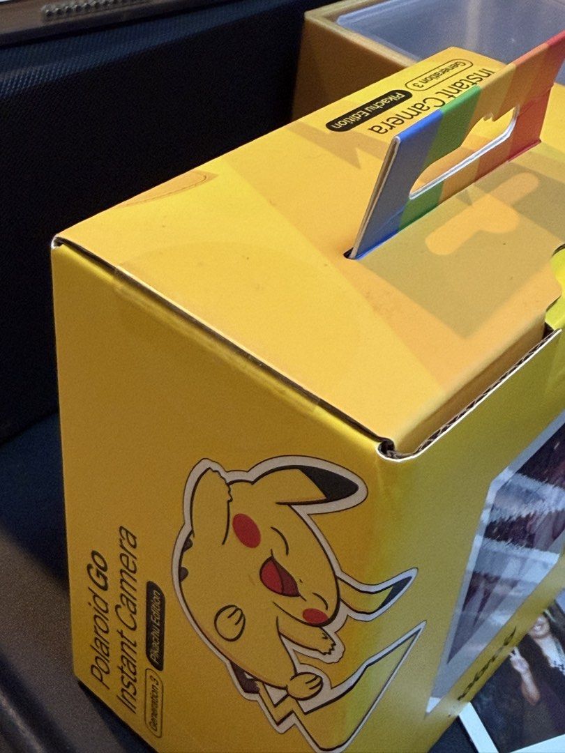 Pokémon x Polaroid Go Instant Camera Pikachu Edition Gen 3 (Category: Cameras) located in Taguig. Submitted by jvruanto (Listing ID 1471206981, Image 3). Description: Item/Stock on Hand - Officially licensed Pokémon x Polaroid Pikachu Edition instant camera (Gen 3) - Bright yellow body with iconic Pikachu packaging and design - Compact analog camera format, great for everyday use - Built-in selfie mirror for easy self-portraits - Double exposure 
