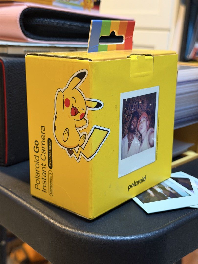 Pokémon x Polaroid Go Instant Camera Pikachu Edition Gen 3 (Category: Cameras) located in Taguig. Submitted by jvruanto (Listing ID 1471206981, Image 2). Description: Item/Stock on Hand - Officially licensed Pokémon x Polaroid Pikachu Edition instant camera (Gen 3) - Bright yellow body with iconic Pikachu packaging and design - Compact analog camera format, great for everyday use - Built-in selfie mirror for easy self-portraits - Double exposure 