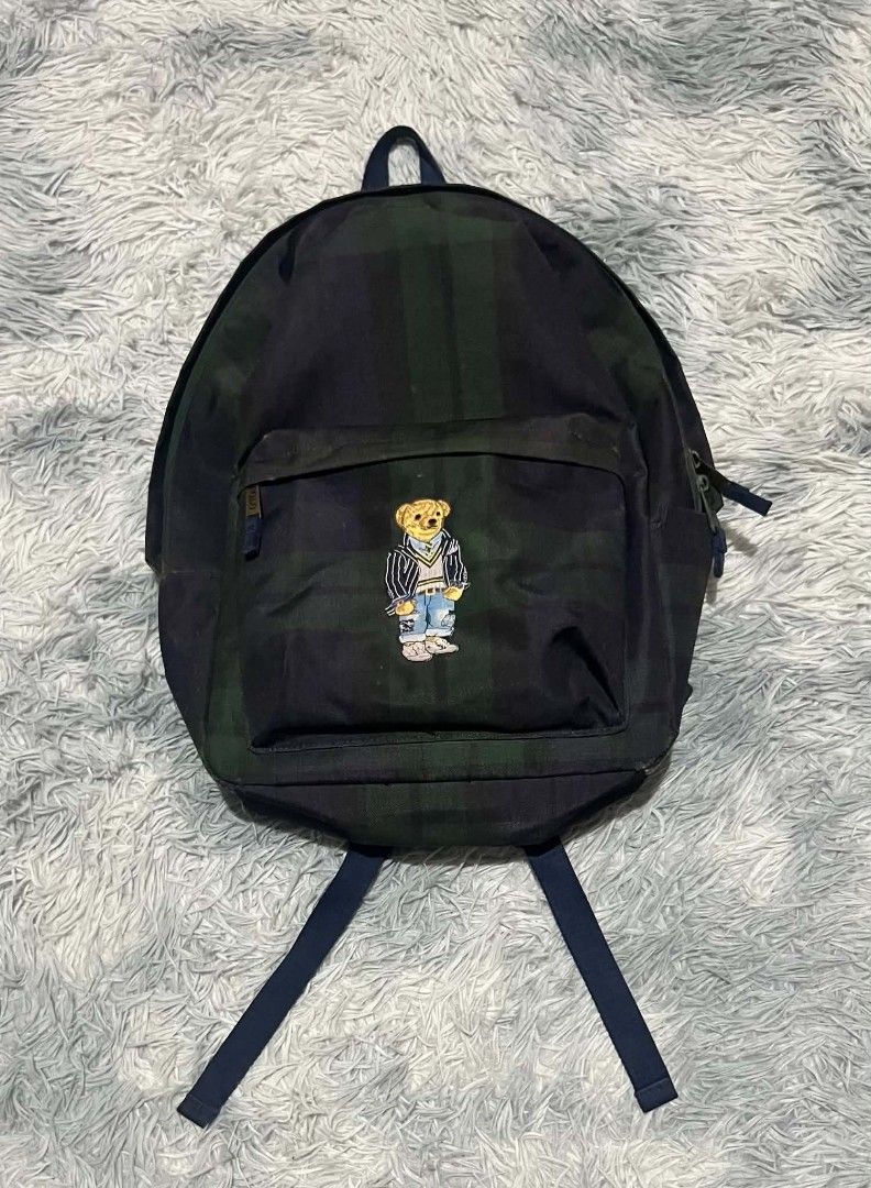 Polo Ralph Lauren Polo Bear Plaid Check Backpack (Category: Backpacks) located in Toledo. Submitted by silverearth.bbc804 (Listing ID 1471258584, Image 1). Description: Polo Ralph Lauren Polo Bear Plaid Check Backpack issues tastas yung tag / sira yung zipper note working parin naman KC double zippers nman xa.