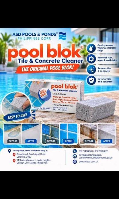 Pool Blok Tile and Concrete Cleaner (Category: Cleaning Tools & Supplies) located in Quezon City. Submitted by theluxurycityph. (Listing ID 1471223030, Image 2). Description: Pool Blok Tile and Concrete Cleaner.