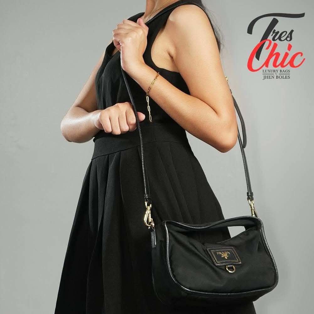 Prada crossbody bag (Category: Luxury Bags & Wallets) located in Quezon City. Submitted by jhen141414 (Listing ID 1471258337, Image 1). Description: Guaranteed orig or money back sling bag prada can use as handbag too can pick up near abs cbn timog branch msg us grab lalamove okay too up to you.