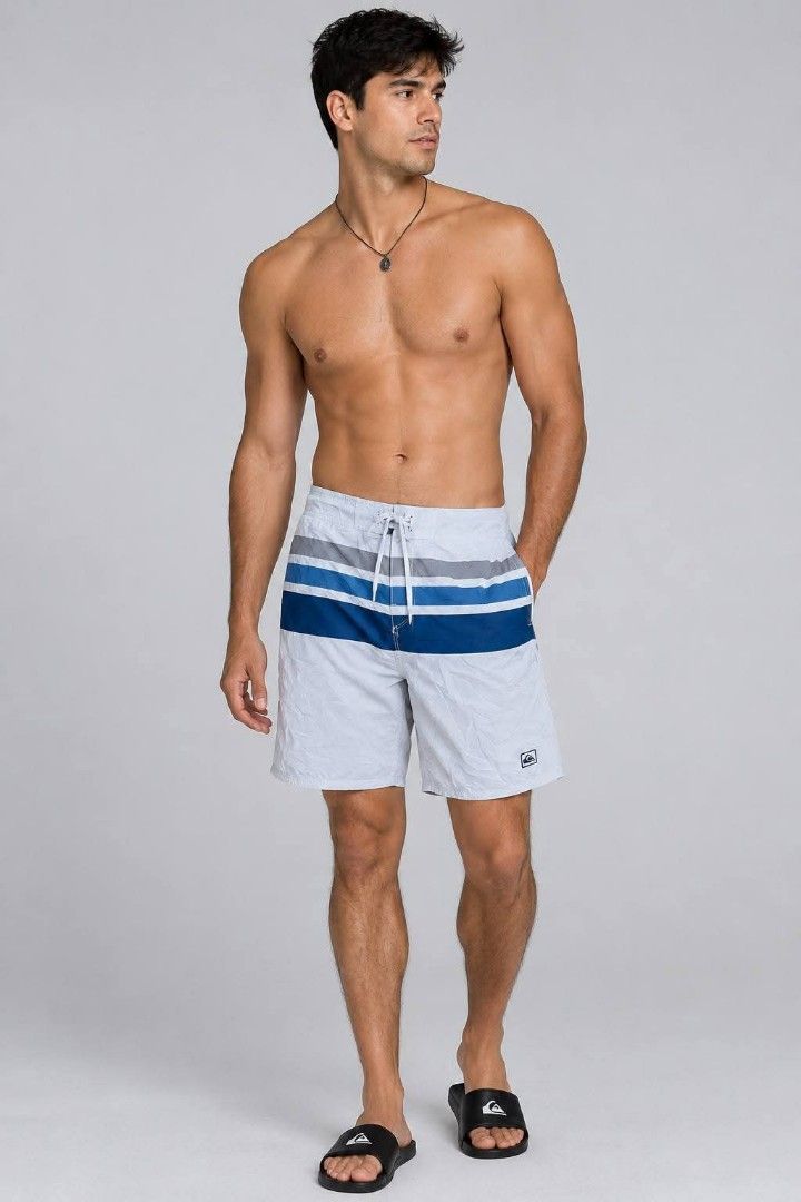 Quiksilver Waterman Men's Strapped Short (Category: Swim Trunks & Board Shorts) located in Tagaytay City. Submitted by joyjavier1230 (Listing ID 1471267461, Image 2). Description: Quiksilver Waterman Men's Strapped Short In excellent condition No issues 9.5/10 color rate Large on tag Waistline: 34" Length: 19.5" Leg opening: 11.5" Authentic ✅ ✅ ✅ 450+shipping fee only Location: tagaytay Shipping via jnt MOP: gcash Dm to purchase 📩 📩 📩.