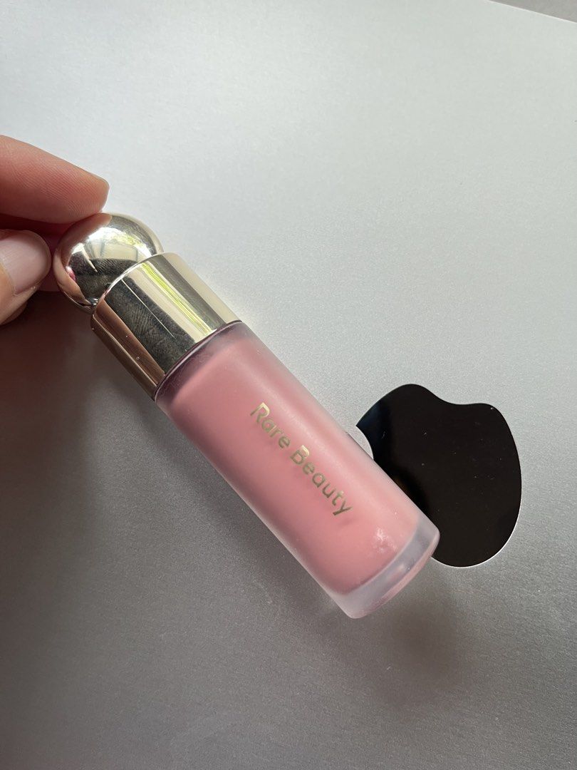 Rare Beauty Liquid Blush Encourage 7.5ml (Category: Makeup) located in Quezon City. Submitted by bananabreadbaby (Listing ID 1471154610, Image 1). Description: - Brand: Rare Beauty - Item: Soft Pinch Liquid Blush - Shade: Encourage - Size: 0.25 fl. oz. / 7.5 ml (Full bottle) - Origin: Made in Korea - Condition: Barely used (applied 1-2 times only) - Performance: Highly pigmented and long-lasting formula - Reason for selling: too much make up - Fe