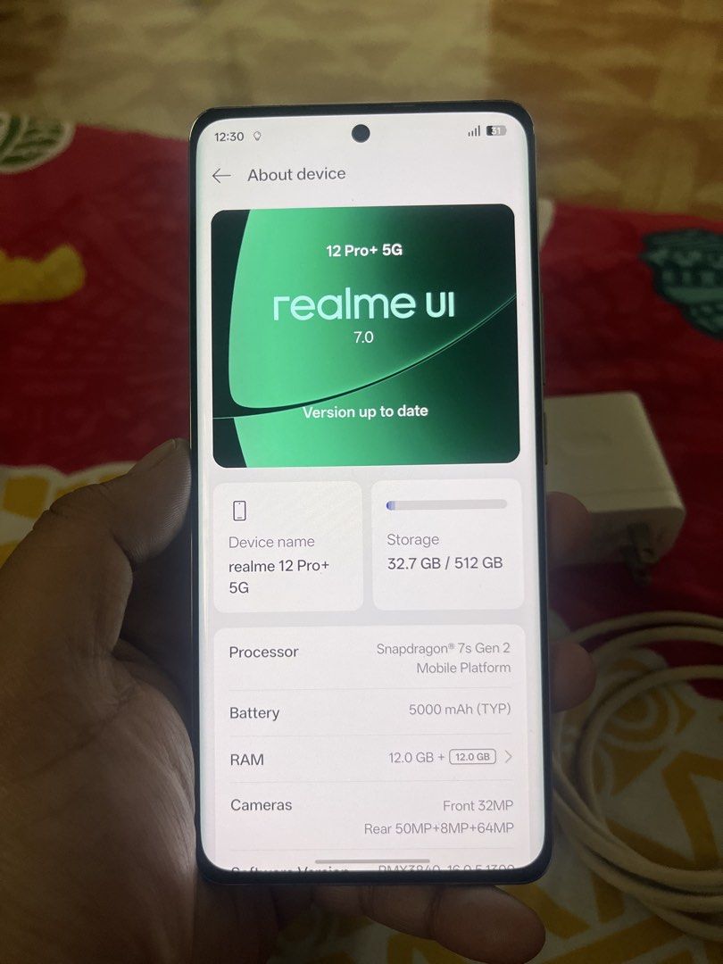 Realme 12 pro plus 5g (Category: Android Others) located in Manila. Submitted by jellynlega12838 (Listing ID 1471159877, Image 3). Description: For sale Realme 12 Pro Plus 5g 11,500 only No issue and no history repair Makinis my case marked lng natural sa 2ng hand Sobrang linaw ng camera Unit, case and charger 24gb ram (12+12) 512gb rom 6.7-inch FHD+ AMOLED Display with Reinforced Glass 120Hz Refresh Rate IP65 dust & water resistant Qualcomm Snap
