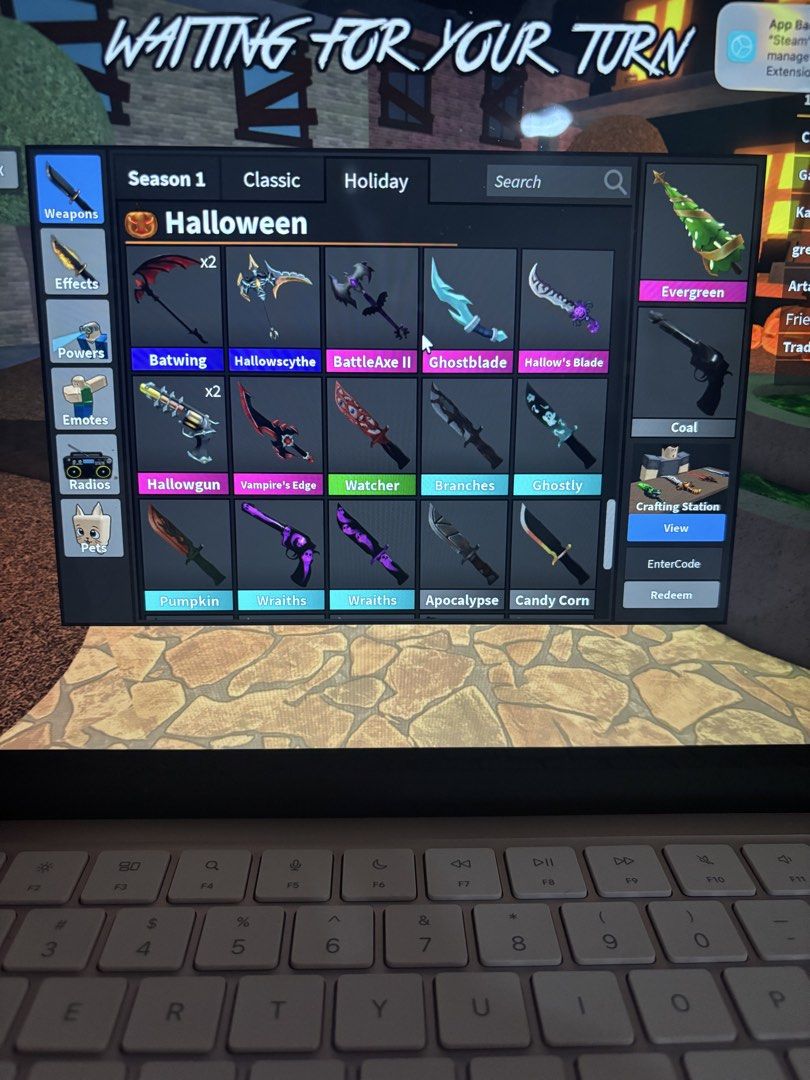 Roblox MM2 Godlies and Chromas Inventory Bundle (Category: In-Game Products) located in Manila. Submitted by sparkleagency (Listing ID 1471166450, Image 1). Description: (MOSTLY LOOKING FOR ADOPT ME PETS) - Huge MM2 inventory lot for instant loadout upgrades - Includes top-tier items: Evergreen, Icebreaker, Chroma Laser, Luger, Batwing, Candy, and Sugar - Multiple godlies and chromas available across various categories - Fast and smooth in-game t