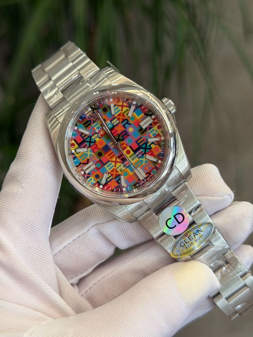 Rolex Oyster Perpetual Celebration Bubble Dial Watch (Category: Luxury Watches) located in Muntinlupa City. Submitted by mararasali23865 (Listing ID 1471163053, Image 2). Description: - Model: Rolex Oyster Perpetual - Dial: Eye-catching celebration bubble dial - Bracelet: Stainless steel Oyster bracelet - Condition: Brand new with protective plastic wrap on case and bracelet links - Authenticity feature: Clean factory sticker on the clasp - Movem