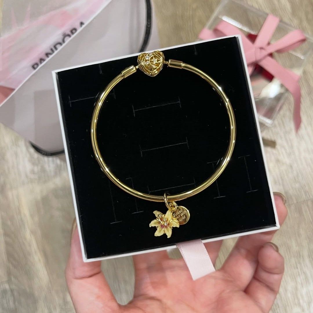 SALE❗Pandora Celestial Heart Clasp Bangle with Charm set (Category: Bracelets) located in Manila. Submitted by badaloves_u (Listing ID 1471133441, Image 3). Description: - 💯 Authentic Pandora with Authenticity ALE marks - FREE Box and Paper bag 🛍️ - ✨ FREE Cleaning to any Pandora Store - Actual photo posted 🎀 🛵 LALAMOVE courier for same day delivery 🚚 J&T provincial courier.