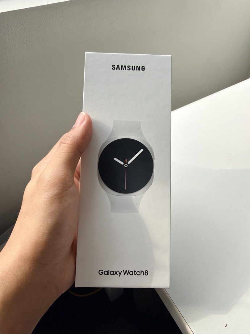 Samsung Galaxy Watch 8 44mm Sealed (Category: Wearables & Smart Watches) located in Taguig. Submitted by shopaww (Listing ID 1471199913, Image 1). Description: Samsung Galaxy Watch 8 44mm Brandnew Sealed Silver/White color With receipt and 1 year warranty upon activation BGC/Sta. Rosa.