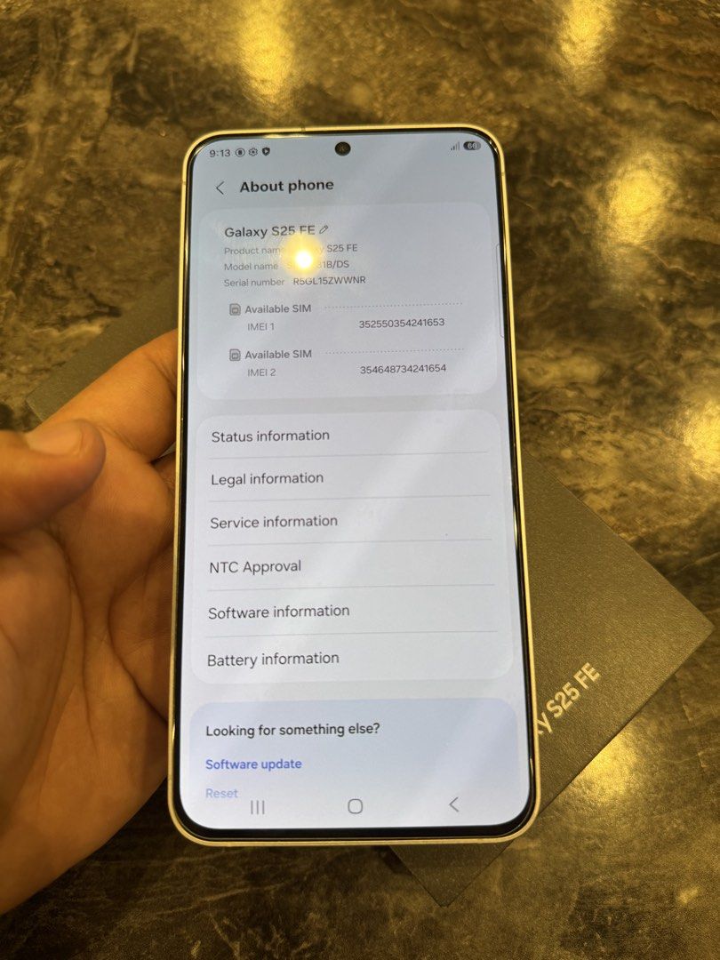 Samsung S25 FE 256GB openline (Category: Samsung) located in Manila. Submitted by noah4short (Listing ID 1471281988, Image 3). Description: For sale ❗️ Samsung galaxy s25 FE 256GB Price: 23,500 fixed 8GB ram No issue 100% Finger print working Face id working NTC approved Same as brandnew 2weeks palang nagagamit Inclusion : box , case ,orig chager cord ans sim ejector Rfs: balak kona mag ios ulit Dm me for more details .
