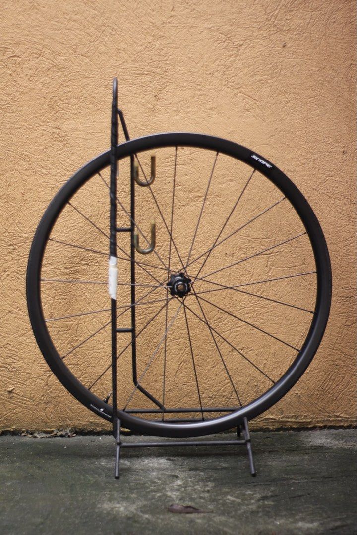 Scope S3 Carbon Wheelset (Category: Bicycles) located in Cavite. Submitted by aubikes (Listing ID 1471178031, Image 2). Description: - Item: Scope S3 Carbon Road Bike Wheelset (Front and Rear) - Condition: Brand new, unused, and properly stored in its original box - Aesthetics: Sleek black carbon rims with Scope branding and black spokes - Hubs: Thru-axle hubs included - Ideal Use: Perfect performance upgrade for road racing or training builds -f