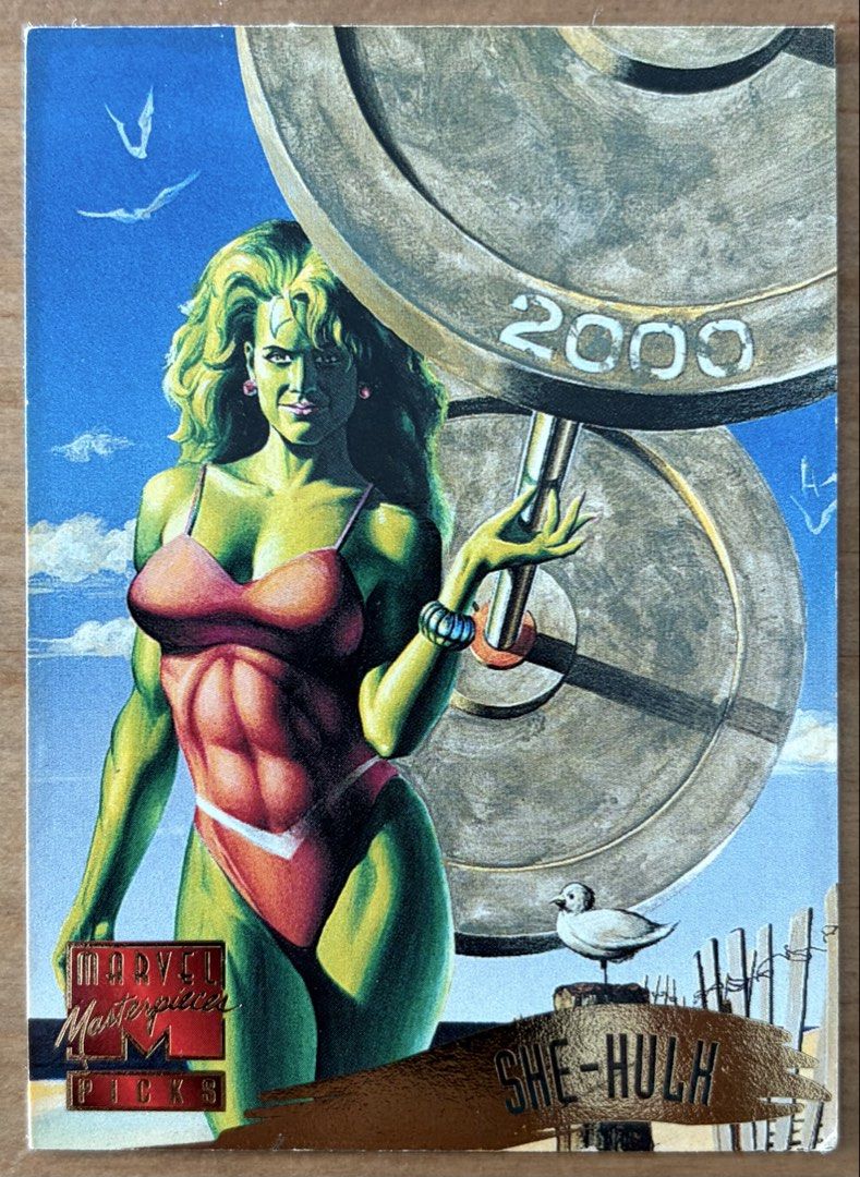 She-Hulk | Marvel Cards ~ Masterpieces '95 (Category: Raw Singles) located in Makati City. Submitted by cardlab (Listing ID 1471209038, Image 1). Description: Items are 💯 authentic/original/legit. About The Card: • 1995 Fleer Marvel Masterpieces • Card No. 145 FOR: • Cards ₱99 and below with Card Sleeves • Cards ₱100 and up with Used Toploader • ₱10 for Bnew Tops Packaging (If Shipping): ✔️ Plastic cover ✔️ Cardboard ✔️ Bubble wrap NOTE: • Cards