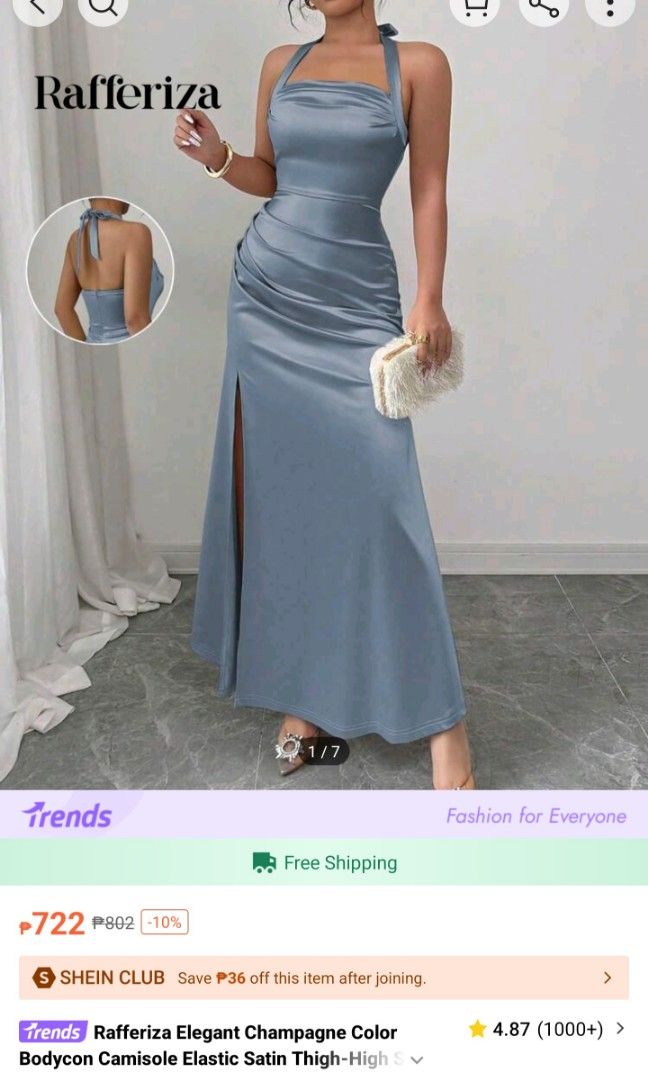 Shein Dress (Category: Dresses) located in Quezon City. Submitted by jaspercholatami (Listing ID 1471164339, Image 1). Description: Never been used. Ordered for a wedding but was unable to attend. Delivered on October 24th, 2026. 📍Project 4, sf will be shouldered by the buyer..