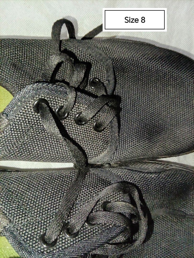 Shoes and Flip Flops Bundle Size 8 (Category: Flats & Sandals) located in Quezon City. Submitted by charitoo369 (Listing ID 1471294980, Image 3). Description: - Size 8 footwear bundle (selling as a set) - Includes 3 pairs: Black lace-up sneakers, bright blue flip-flops, and dark blue flip-flops - Great for casual daily wear or quick errands - Excellent value for money - Message for fast transactions Bundle for 3 size 8.