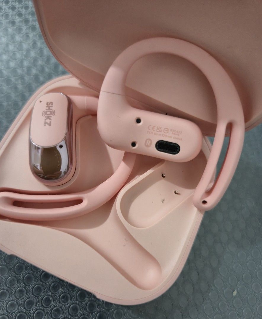Shokz OpenFit Air True Wireless Earbuds Pink (Category: Earphones) located in Manila. Submitted by yoongi.zurc (Listing ID 1471176306, Image 3). Description: - rfs: decluttering - no issue. not using it anymore..