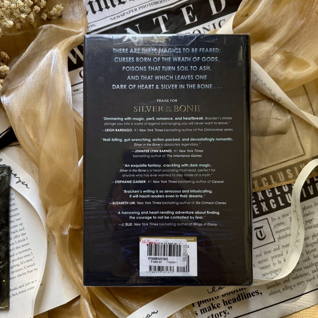 Silver In The Bone by Alexandra Bracken (Hardcover) (Category: Storybooks) located in Manila. Submitted by pages_dusk (Listing ID 1471226174, Image 2). Description: Original price: ₱499 Selling it for only ₱350! LIKE NEW with minimal tanning Selling our personal book collections!📚 All books are sealed in book covers to avoid dust accumulation🤍 📍QC 📦 MOD: - Lalamove (booked by buyer) - J&T (booked by us — sf tbp by buyer) 💰MOP: Gcash/GoTyme/M