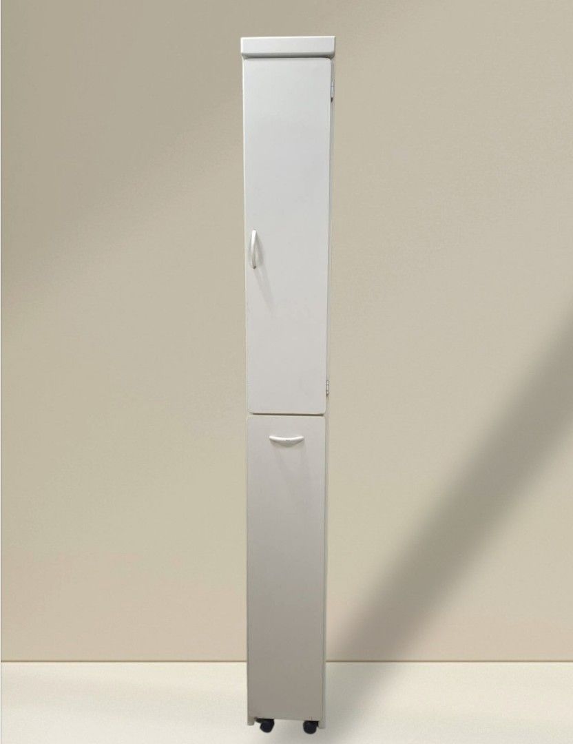 Slim Kitchen Pantry Cabinet (Category: Shelves, Cabinets & Racks) located in Quezon City. Submitted by dannikkishoppe2 (Listing ID 1471173326, Image 1). Description: Slim Kitchen Pantry Cabinet‼️₱7500‼️ Please manage your expectations as there might be minimal flaws. Color may vary due to lighting, it may appear darker or lighter in person. Check photos first before buying. Please refrain from purchasing if you are particular about USED items and