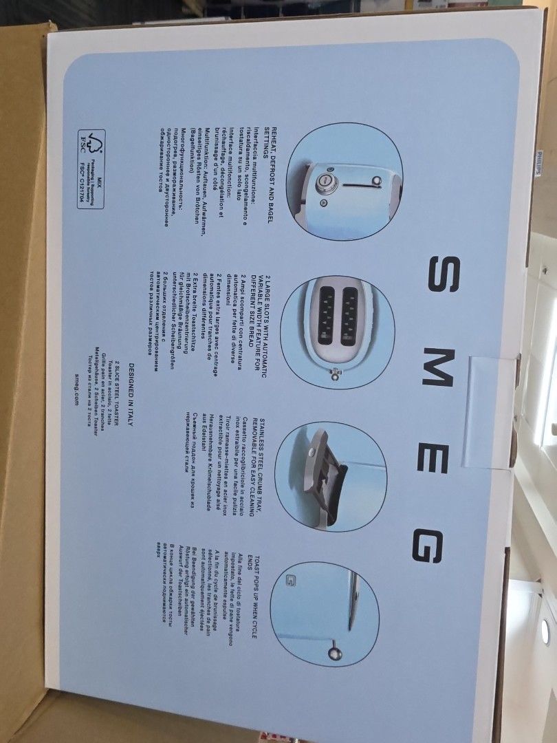 Smeg toaster cream color (Category: Breadmakers) located in Makati City. Submitted by melissa12345 (Listing ID 1471132214, Image 3). Description: Brandnew item sealed item 👉Read me 1st 📍Brand new 💯 📍Items on hand ❌ No COD 🏦 MOP bpi/bdo/GCash/maya 📍No return no exchange 📍Payment 1st before delivery 💰Cashless transaction at this moment. ,.