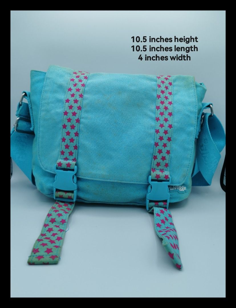 Smiggle Light Blue Backpack (Category: Diaper Bags & Wetbags) located in Malabon City. Submitted by restrapped88 (Listing ID 1471273574, Image 1). Description: - Brand: Smiggle Light Blue Backpack - Condition: Slight discolor, but in good condition - Size: 10.5" H x 10.5" L x 4" W.