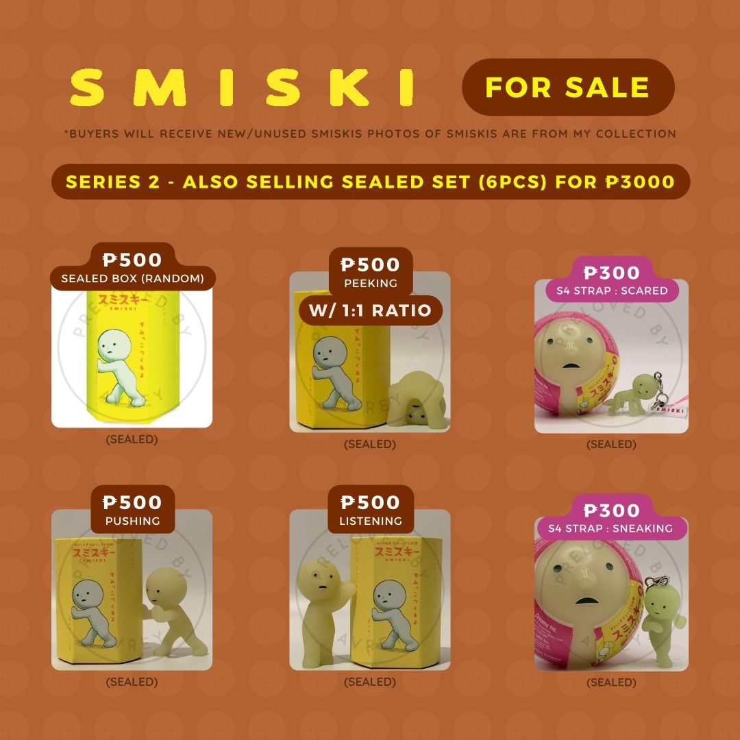 Smiski (Series 4 Strap + Series 2) (Category: Designer & Blind Box Toys) located in Lipa City. Submitted by prelovedbyavrey (Listing ID 1468367571, Image 1). Description: .