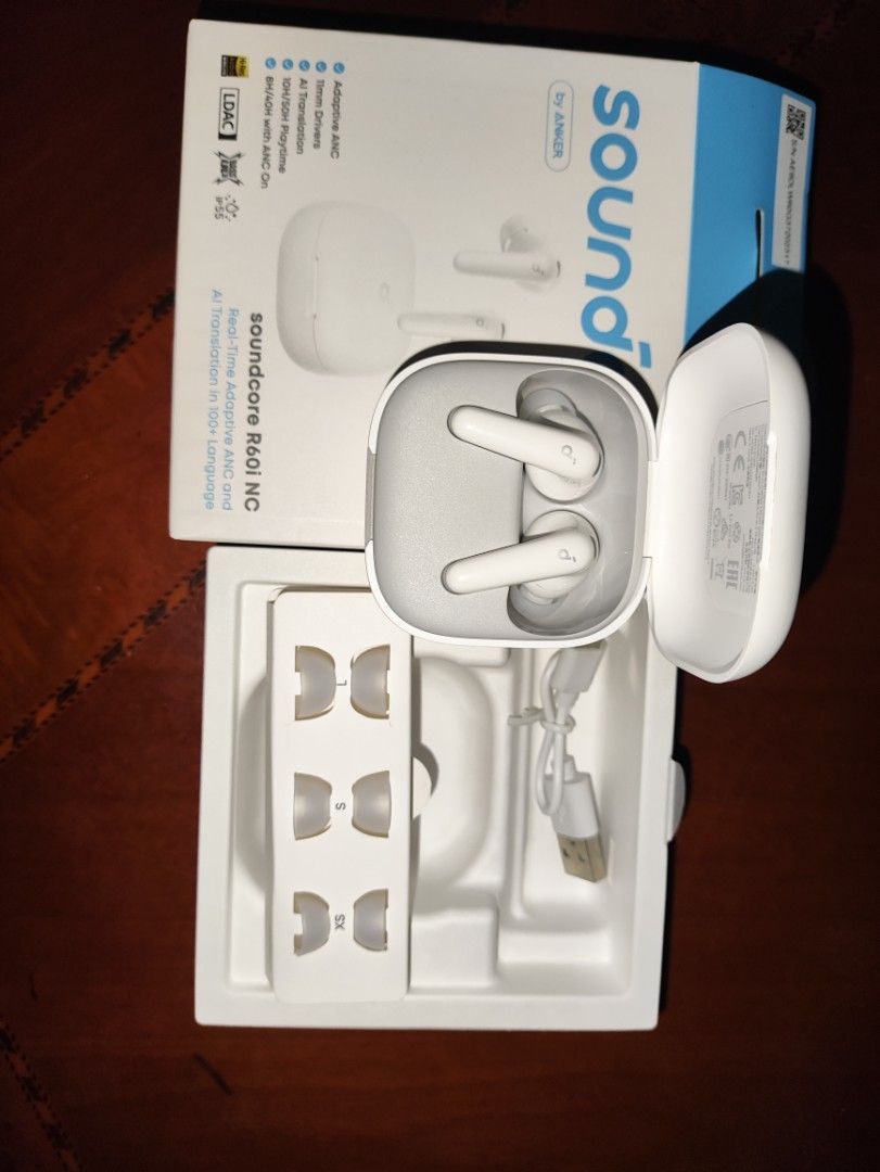 Soundcore R60i NC (Category: Earphones) located in Manila. Submitted by audio_ac (Listing ID 1471174267, Image 1). Description: Bought 1 week ago (Like new used thrice last week) SRP: 1629 php No issues Payment first (Free shipping through j&t).
