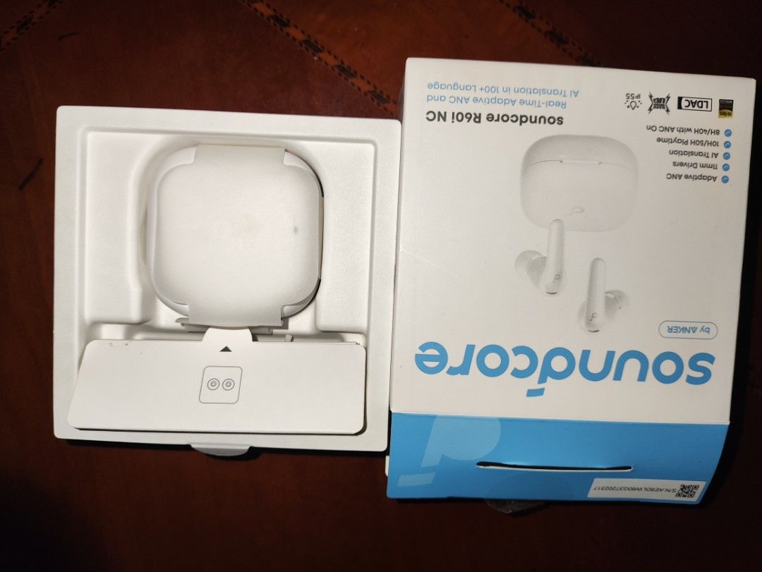 Soundcore R60i NC (Category: Earphones) located in Manila. Submitted by audio_ac (Listing ID 1471174267, Image 2). Description: Bought 1 week ago (Like new used thrice last week) SRP: 1629 php No issues Payment first (Free shipping through j&t).