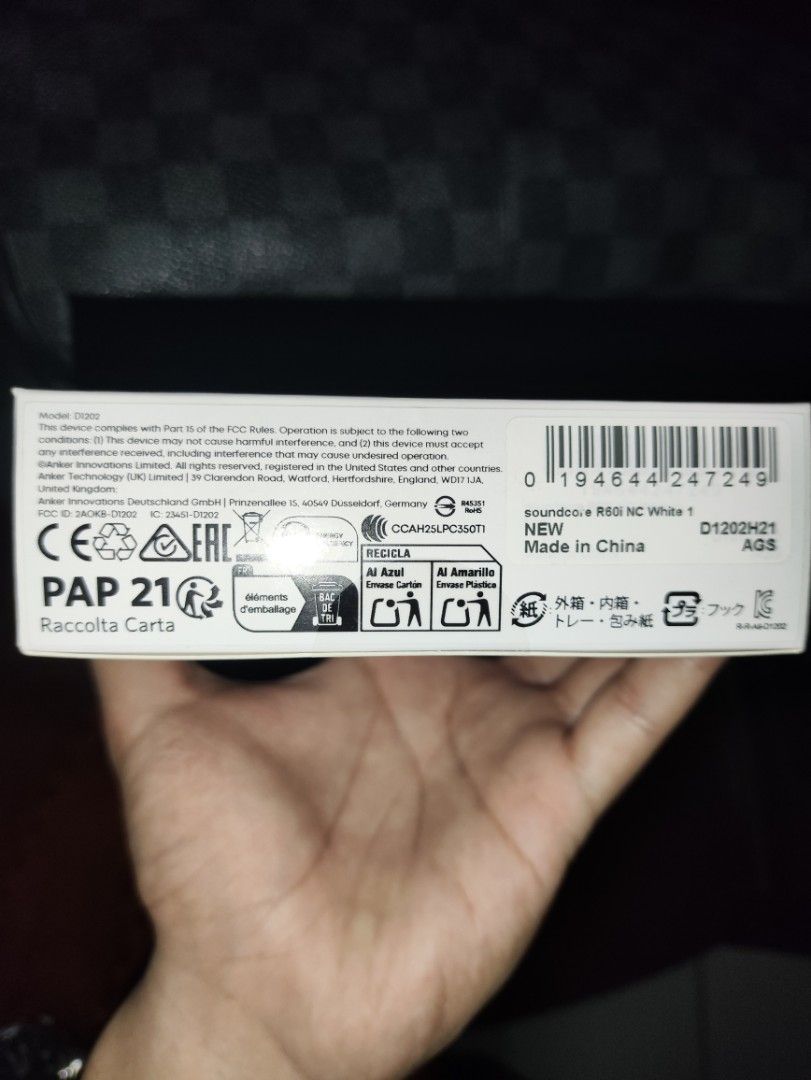Soundcore R60i NC (Category: Earphones) located in Manila. Submitted by audio_ac (Listing ID 1471174267, Image 3). Description: Bought 1 week ago (Like new used thrice last week) SRP: 1629 php No issues Payment first (Free shipping through j&t).