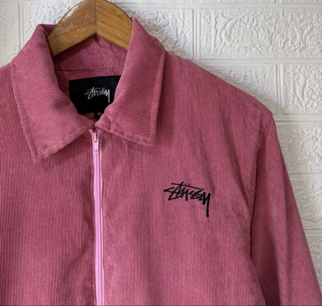 STUSSY CORDUROY JACKET (Category: Coats, Jackets and Outerwear) located in Baguio. Submitted by kds_stuffs (Listing ID 1471157848, Image 3). Description: Mine: 850 📍STU887 corduroy jacket 😍 Embroid design ✨ Size: Large Dimension: 26.5L x 21.5W Color rate: 9/10 Issue: ❌ Excellent condition Need wash Gandara neto 💗.