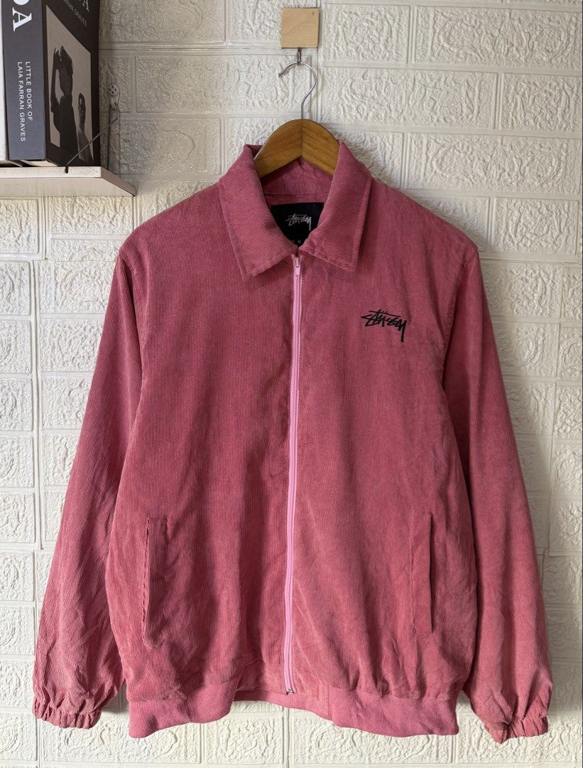 STUSSY CORDUROY JACKET (Category: Coats, Jackets and Outerwear) located in Baguio. Submitted by kds_stuffs (Listing ID 1471157848, Image 2). Description: Mine: 850 📍STU887 corduroy jacket 😍 Embroid design ✨ Size: Large Dimension: 26.5L x 21.5W Color rate: 9/10 Issue: ❌ Excellent condition Need wash Gandara neto 💗.