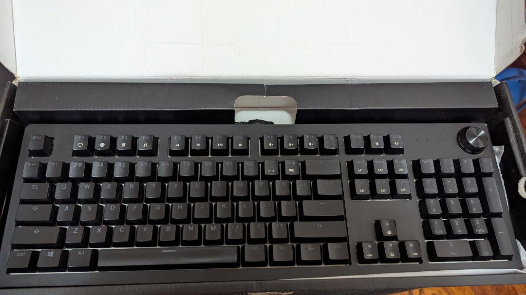 Tecware Spectre Pro RGB Mechanical Gaming Keyboard (Category: Computer Keyboard) located in Dasmarinas. Submitted by secondhandstuffz (Listing ID 1471168466, Image 3). Description: Selling a black Tecware Spectre Pro mechanical gaming keyboard. Robust build quality, fully tested, and comes with the original retail box. Key Specs: • Layout: 104-Key full-size layout with dedicated numpad • Switches: Outemu Brown Modular hot-swappable sockets • Cont
