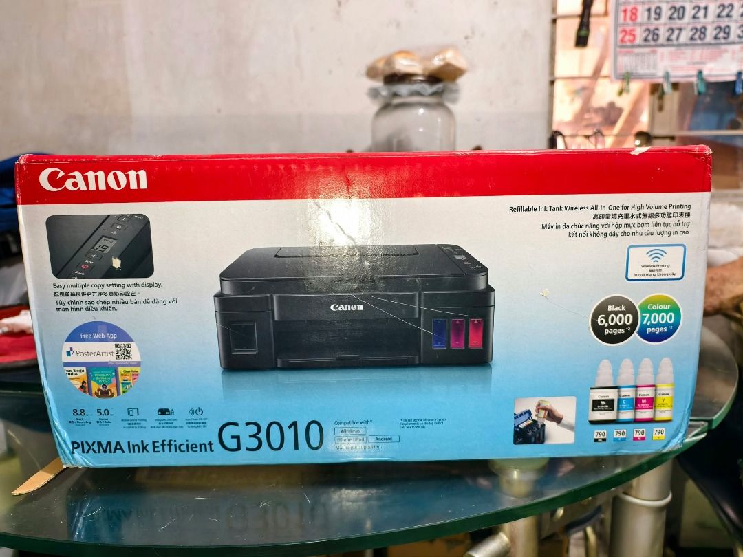 [Tested Only] Canon G3010 Refillable Printer Wireless Wifi Scanner Copy (Category: Printers, Scanners & Copiers) located in Imus. Submitted by dracox_21 (Listing ID 1471281496, Image 1). Description: tested only if working.
