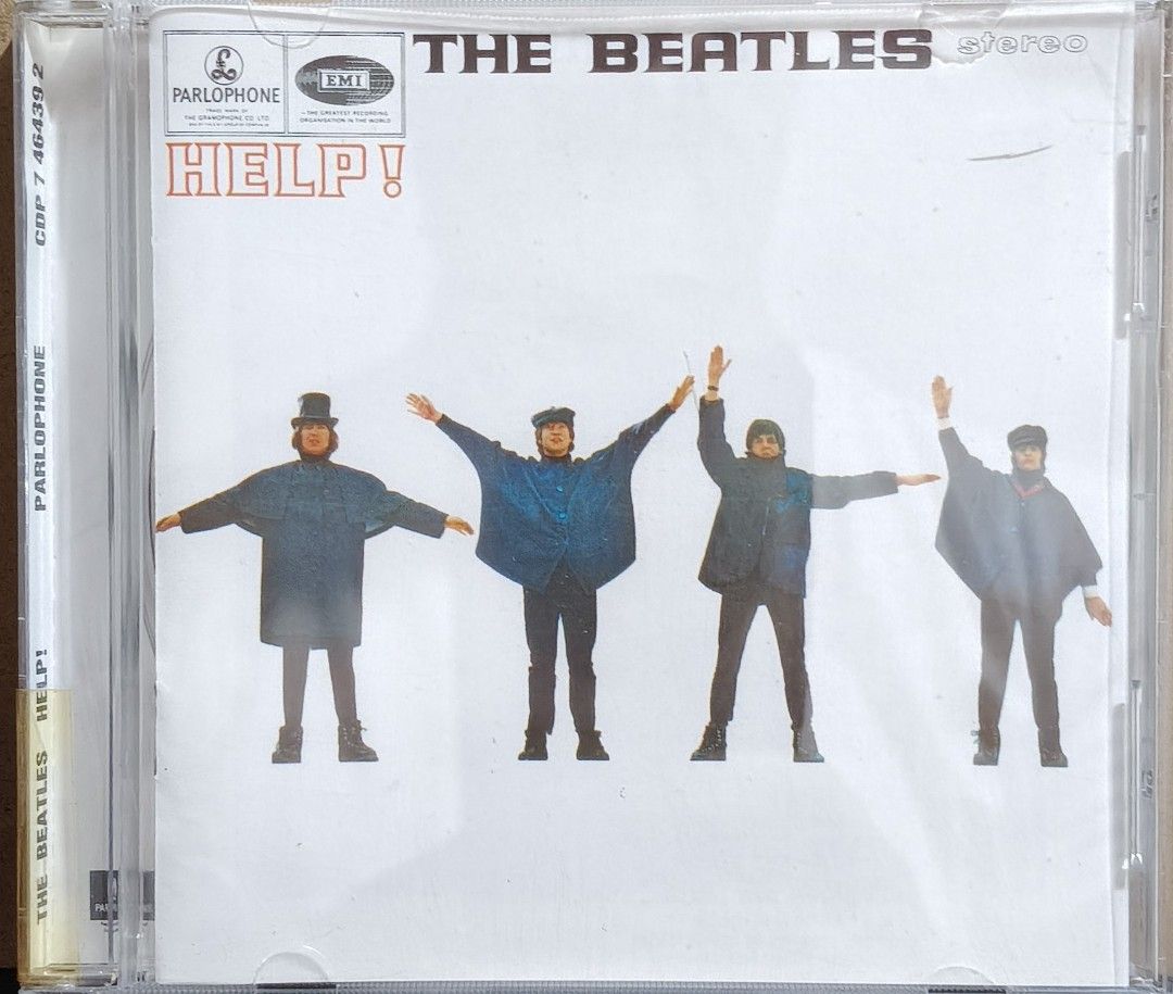 The Beatles - Help! CD Album Parlophone Stereo (Category: CDs & DVDs) located in Manila. Submitted by ruelcabrer77078 (Listing ID 1471286596, Image 1). Description: - Artist & Album: The Beatles - Help! - Label: Parlophone (Manufactured and distributed in the Philippines by EMI) - Tracks: 14 tracks total, with tracklist on back and inside tray - Inclusions: Jewel case with booklet inserts and iconic cover art - Condition Notes: Disc surface has w