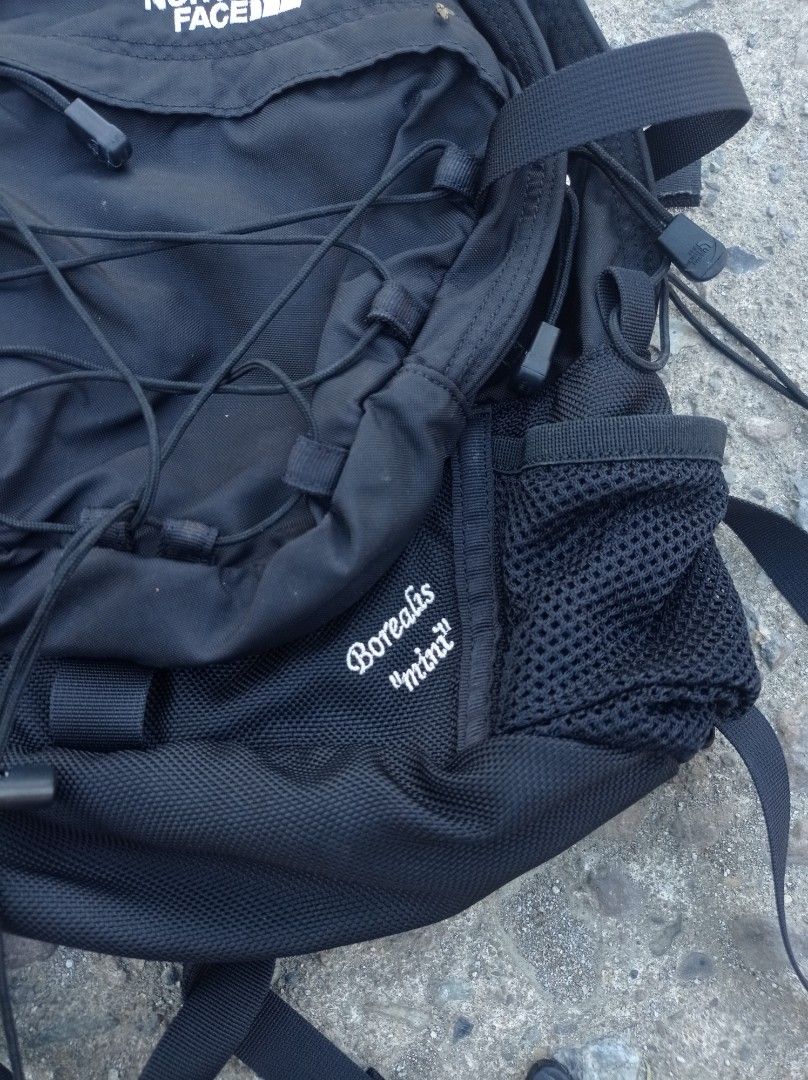 The North Face Borealis Mini backpack (Category: Backpacks) located in Guiguinto. Submitted by selected_3rp (Listing ID 1471292451, Image 3). Description: The North Face Borealis Mini backpack front bungee-compression system and mesh side pockets no issue pm.