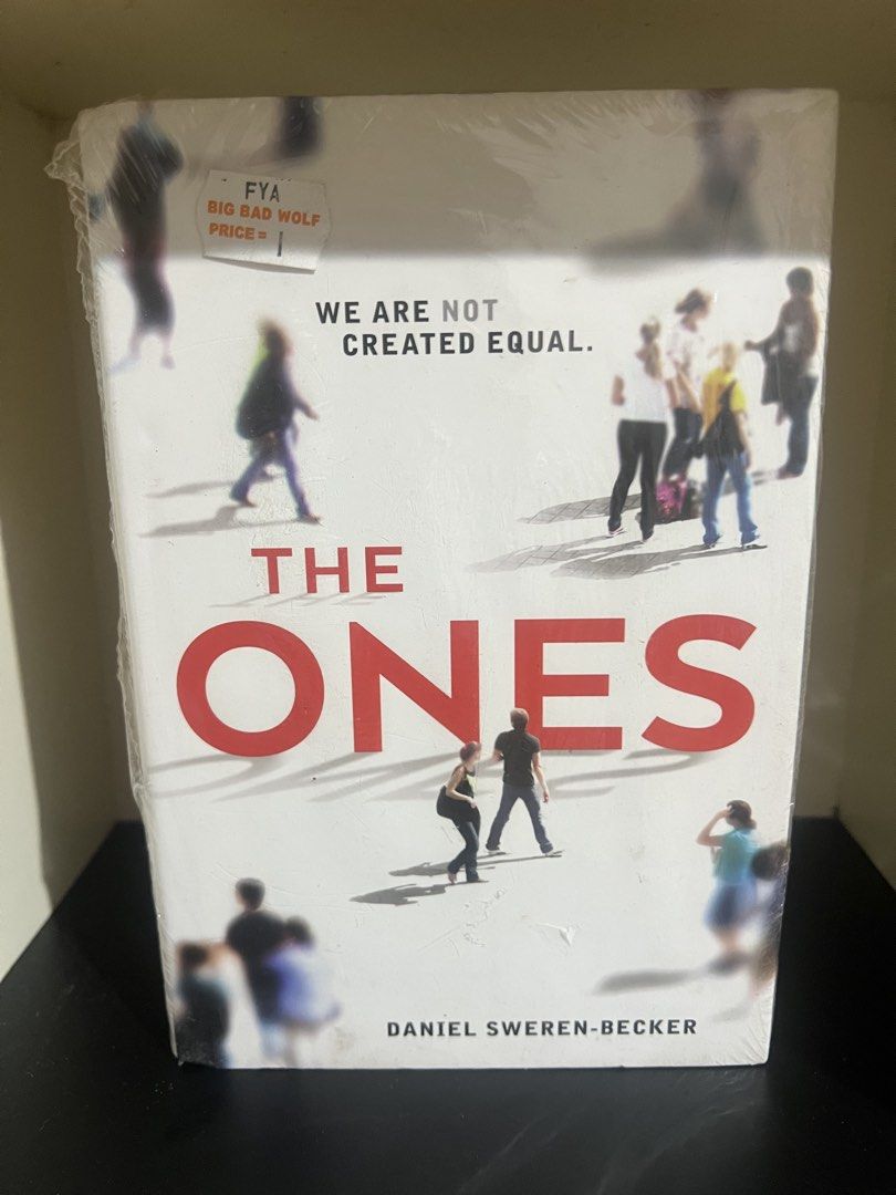 The Ones by Daniel Sweren-Becker Novel (Category: Storybooks) located in Makati City. Submitted by foundbychance (Listing ID 1471239238, Image 1). Description: - Title: The Ones by Daniel Sweren-Becker - Format: Hardcover, Young Adult (YA) Thriller - Theme: Genetic engineering, morality, and dystopian society - Condition: Brand new, unopened, and unread - Packaging: Still wrapped in original plastic from the Big Bad Wolf sale.