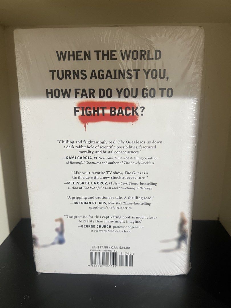 The Ones by Daniel Sweren-Becker Novel (Category: Storybooks) located in Makati City. Submitted by foundbychance (Listing ID 1471239238, Image 2). Description: - Title: The Ones by Daniel Sweren-Becker - Format: Hardcover, Young Adult (YA) Thriller - Theme: Genetic engineering, morality, and dystopian society - Condition: Brand new, unopened, and unread - Packaging: Still wrapped in original plastic from the Big Bad Wolf sale.