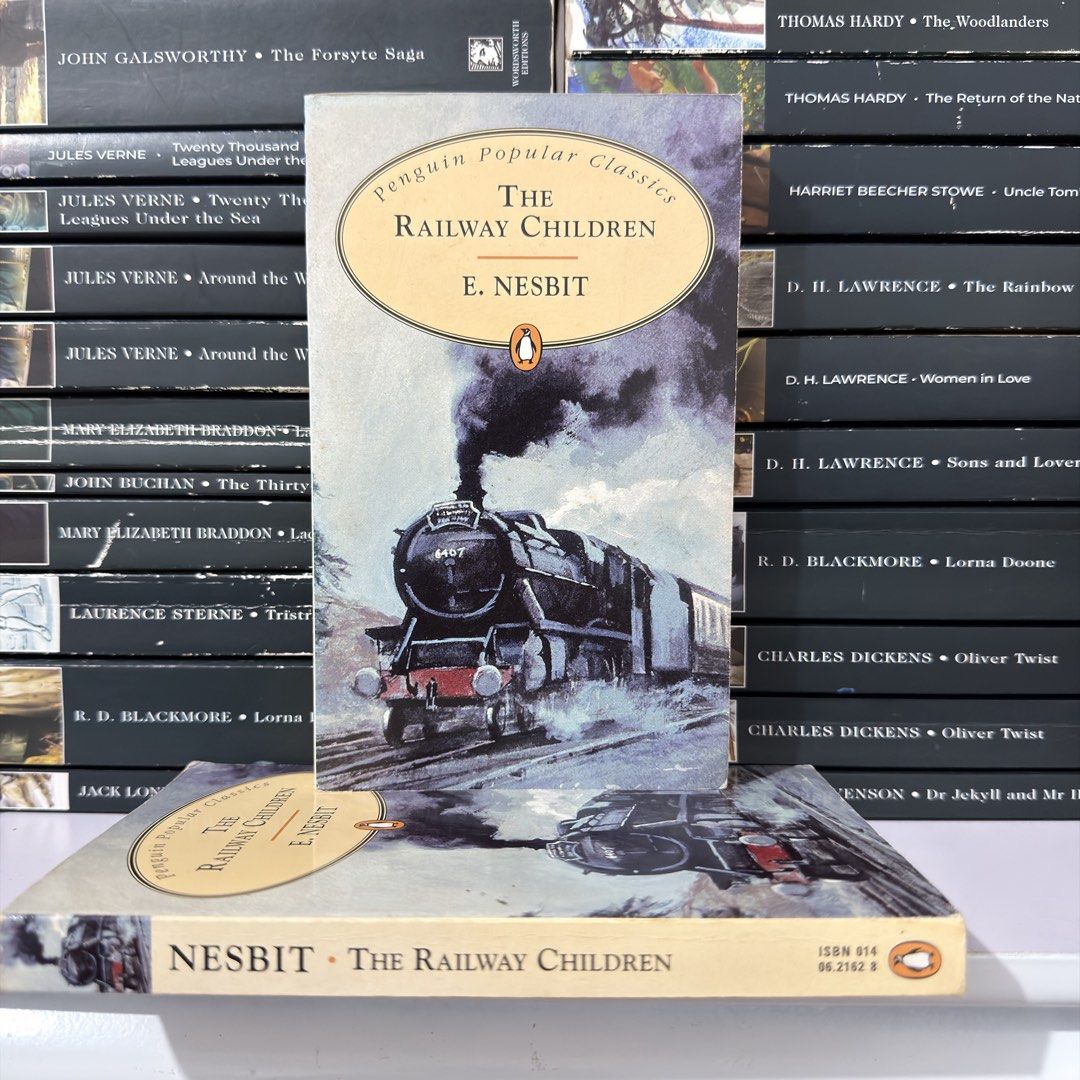 The Railway Children by E. Nesbit Penguin Popular Classics (Category: Storybooks) located in Lingayen. Submitted by readwjane (Listing ID 1471135894, Image 1). Description: - Title: The Railway Children - Author: E. Nesbit - Publisher: Penguin Popular Classics - Format: Softcover paperback - Cover Art: Features a classic steam train - ISBN: 014 06.2162 8 - Condition: Preloved/Good.