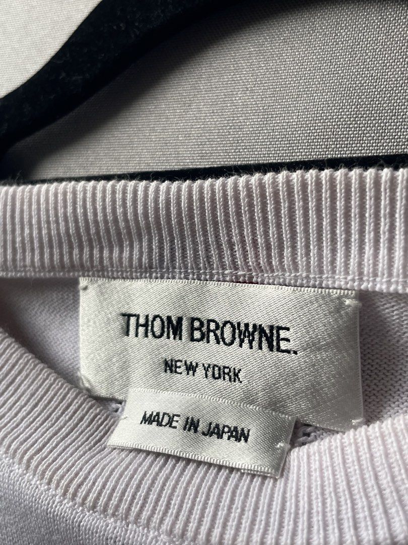 Thom Browne RWB Ribbed Top (Category: Shirts) located in Butuan. Submitted by prestigephilippines (Listing ID 1471196846, Image 3). Description: Women Very good condition Color rate 9.7/10 Size medium - semi large No issue Shipping worldwide 🌍.
