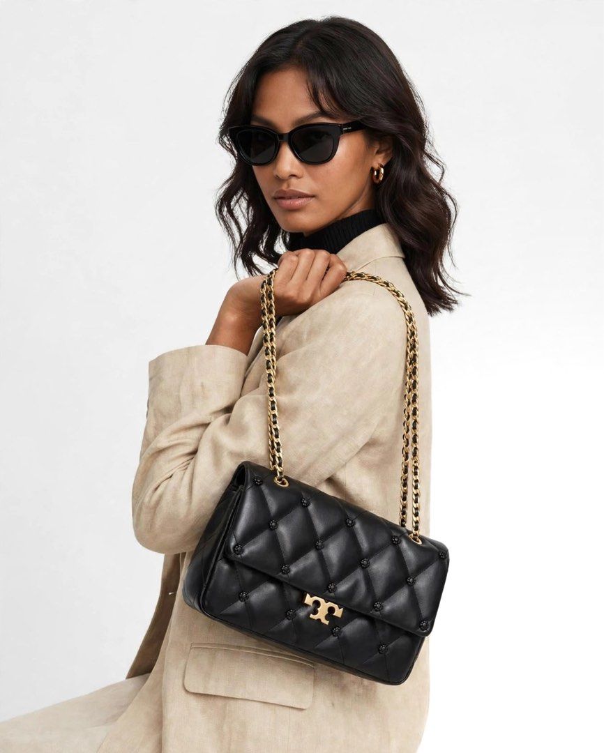Tory Burch Bunny Knot Shoulder Bag Black (Category: Shoulder Bags) located in Manila. Submitted by essential.shop.ph (Listing ID 1471259889, Image 2). Description: ✈️ PRE-ORDER FROM US – 7 to 10 DAYS ETA 100% Authentic from Tory Burch US TORY BURCH Bunny Knot Shoulder Bag Black Crafted in fine-grain Napa lamb leather that develops a beautiful patina over time. Features hand-placed tiny leather knots at every intersection. • Convertible: Can be wo