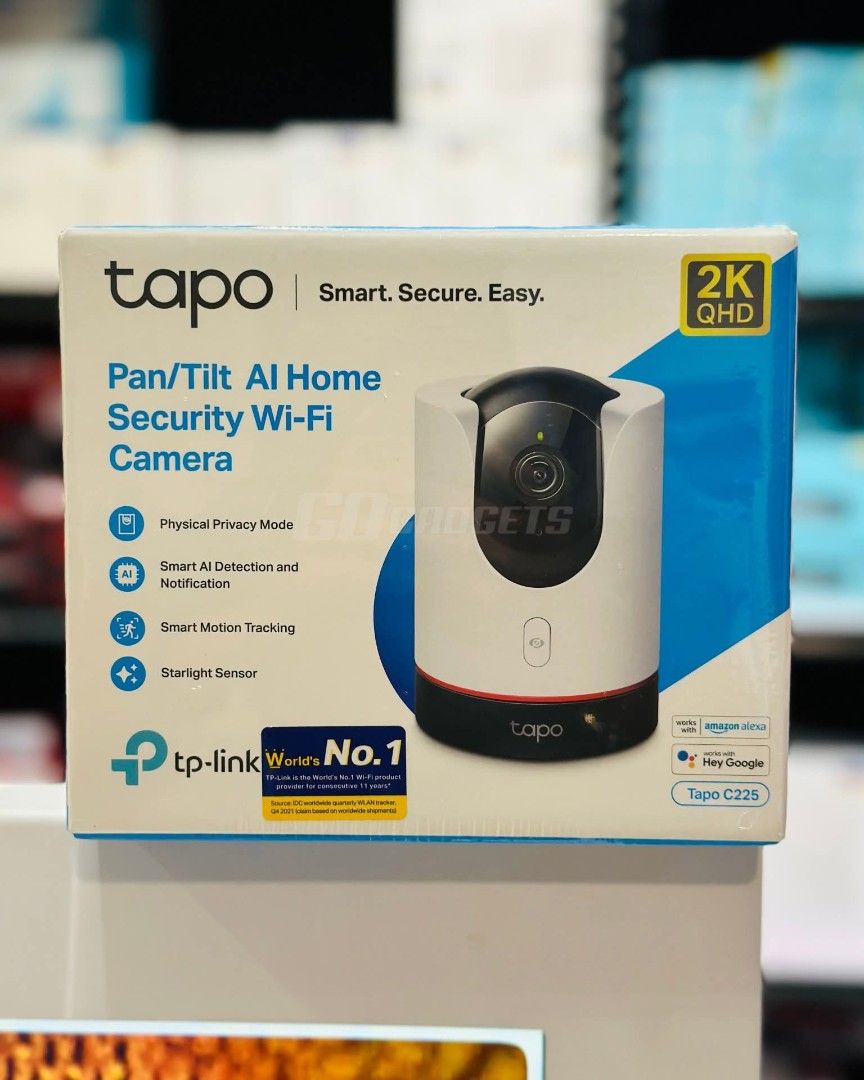TP-Link Tapo C225 2K Pan/Tilt AI Home Security CCTV Starlight WiFi Wireless Camera (Category: Security Systems & CCTV Cameras) located in Pasay City. Submitted by gogadgetswithjaja (Listing ID 1471270310, Image 1). Description: TP-Link Tapo C225 2K Pan/Tilt AI Home Security CCTV Starlight WiFi Wireless Camera 🔎Please visit brands official website for more details of products specs and features. ❗️Prices are subject to change without prior notice
