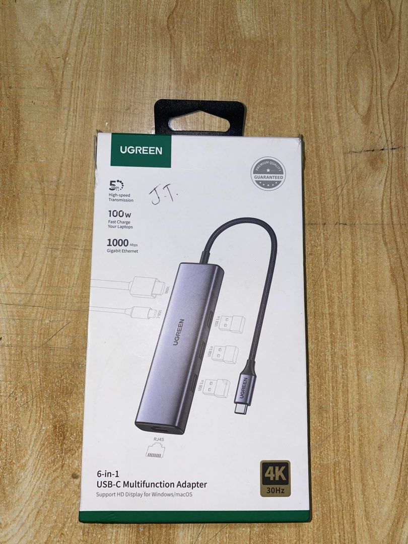 UGREEN 6-in-1 USB-C Multifunction Adapter 4K CM512 (Category: Cables & Adaptors) located in Pasig City. Submitted by mtiffy (Listing ID 1471244356, Image 1). Description: - Brand: UGREEN 6-in-1 USB-C Multifunction Adapter (Space Grey) - Condition: Used But Like New. Opened to be checked and tested only ONCE. - Ports included: 4K HDMI, 3 x USB 3.0, Gigabit Ethernet - Power: Supports 100W Power Delivery (PD) - Compatibility: Works seamlessly with b